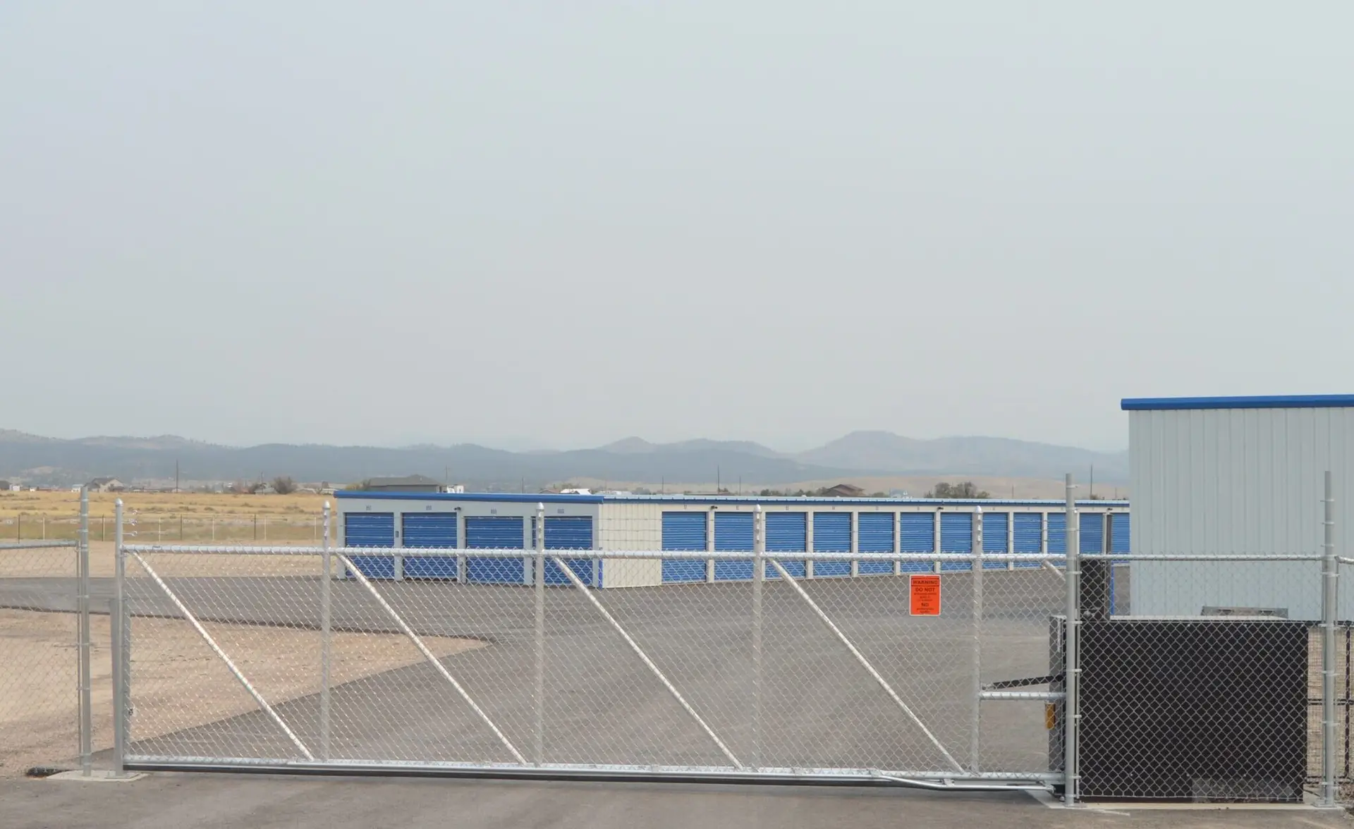 Elite Overhead Doors installs automatic entry gates like this one for a storage facility in Montana